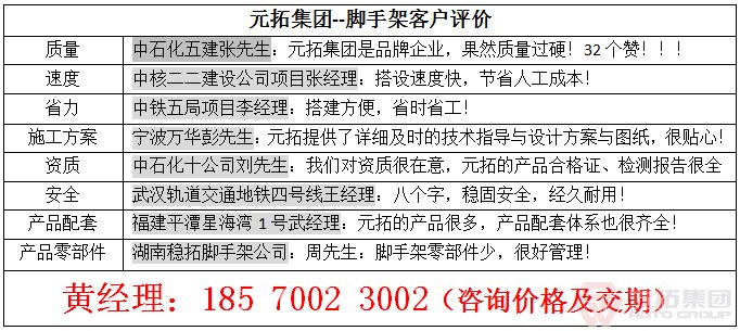 天津腳手架廠家哪家強？